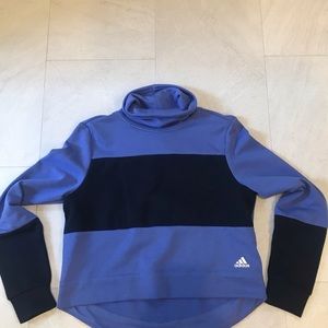 Periwinkle & Navy Color Blocked Adidas Sweatshirt